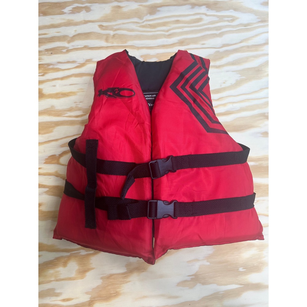 K2 Youth Life Vest Red Type III PFD Flotation Aid 50-90 lbs Boating Fishing